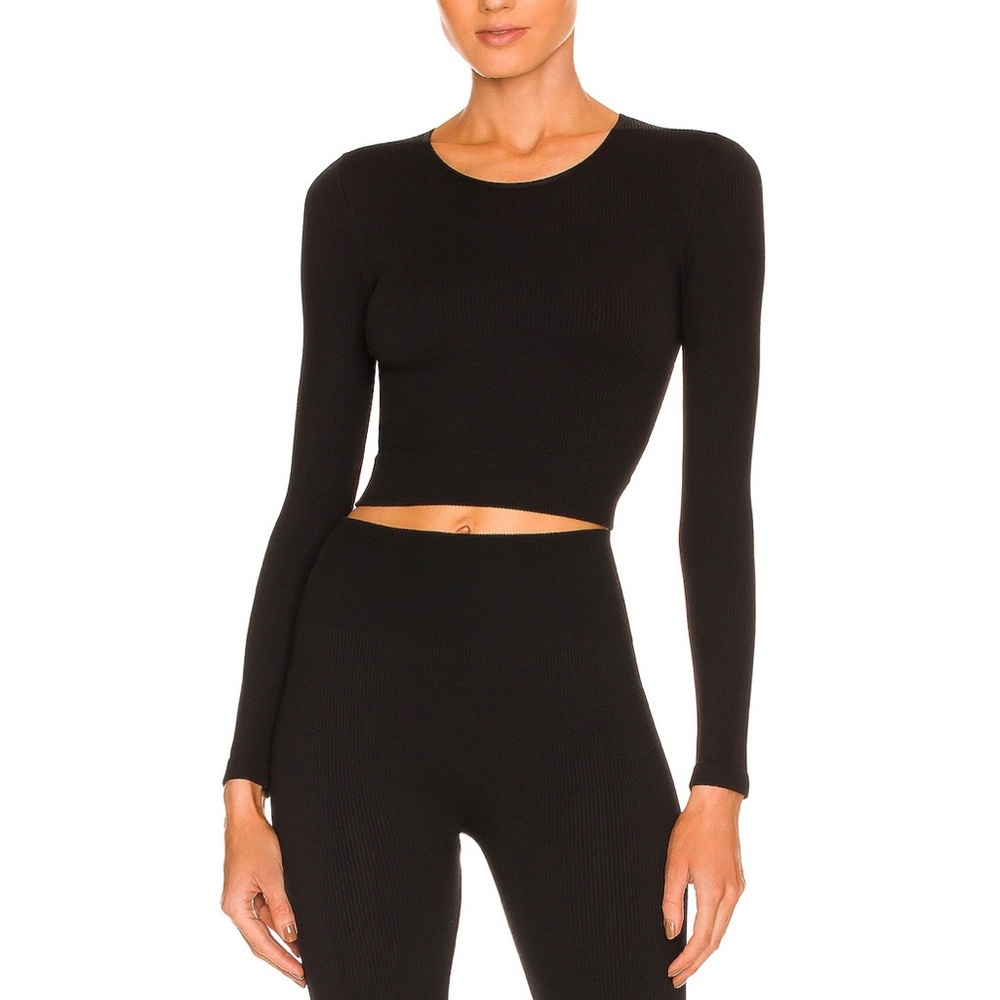 Commando Black Long Sleeve Crop Top
